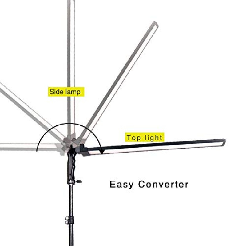 GIJUANRING 사진 조명 LED 스튜디오 조명 5600K 조광 가능 사진 스튜디오 비디오 라이트 키트(인물 비디오 및 촬영용 삼각대 스탠드 포함)