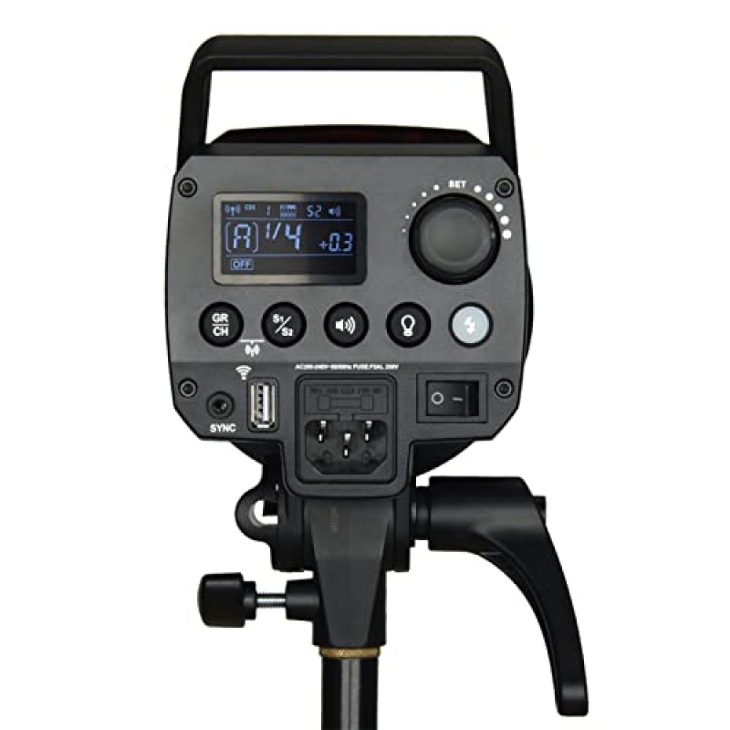 Godox 600W 사진 스튜디오 스트로브 플래시 조명 키트, Godox MS300 300W 2.4G 모노라이트 2개(보웬스 마운트 포함), 소프트박스 2개, AT-16 트리거 1개, 우산 2개, 스튜디오, 제품, 인물 사진용 반사경 1개