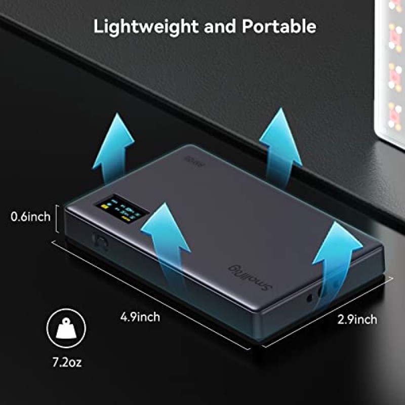 SmallRig RM120 RGB 비디오 조명, 5000mAh 180분 휴대용 카메라 조명 7W 출력, LED 비디오 조명 패널, TikTok용 2500-8500K CRI TLCI 98+, 콘텐츠 제작자, 사진작가 3808