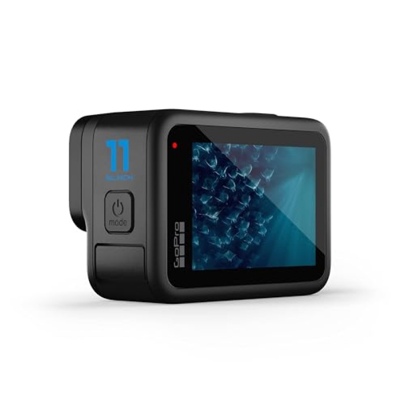 GoPro HERO11 Black - 5.3K60 Ultra HD 비디오, 27MP 사진, 1/1.9인치 이미지 센서, 라이브 스트리밍, 웹캠, 안정화 기능을 갖춘 방수 액션 카메라