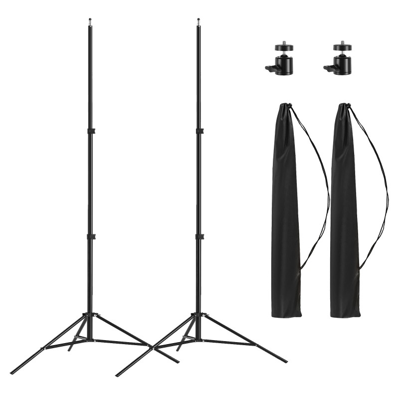 케이스가 포함된 알루미늄 라이트 사진 삼각대 스탠드 2팩, 스피드라이트, 플래시, 소프트박스, 우산, 스트로브 라이트, 카메라용 Altson 7피트 휴대용 사진 비디오 삼각대 스탠드