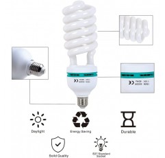 사진 사진을 위한 E27 소켓에 2개 135W 전구 5500K CFL 일광 나선형 소프트박스 조명 키트 전구