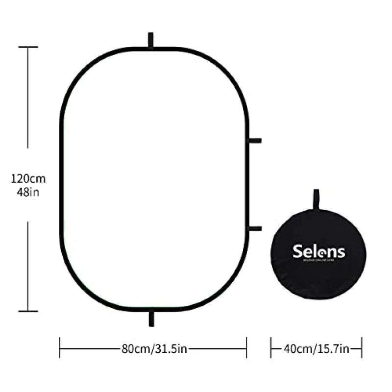 Selens 소프트 화이트 디퓨저 접이식 라이트 디퓨저 라이트 확산 패널(캐리 백 포함), TV 제작용 디퓨저 패브릭 라이트 수정자 비디오 스튜디오 사진 인터뷰 인물 사진 -31x47인치…