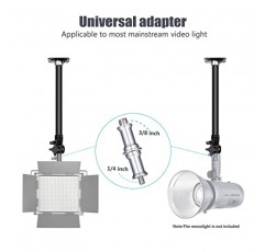 Neewer 벽 장착 붐 암 15-23.6인치/38-60cm 사진 스튜디오 비디오 조명, 모노라이트 사진용 1/4인치 ~ 3/8인치 범용 어댑터로 길이 조절 가능
