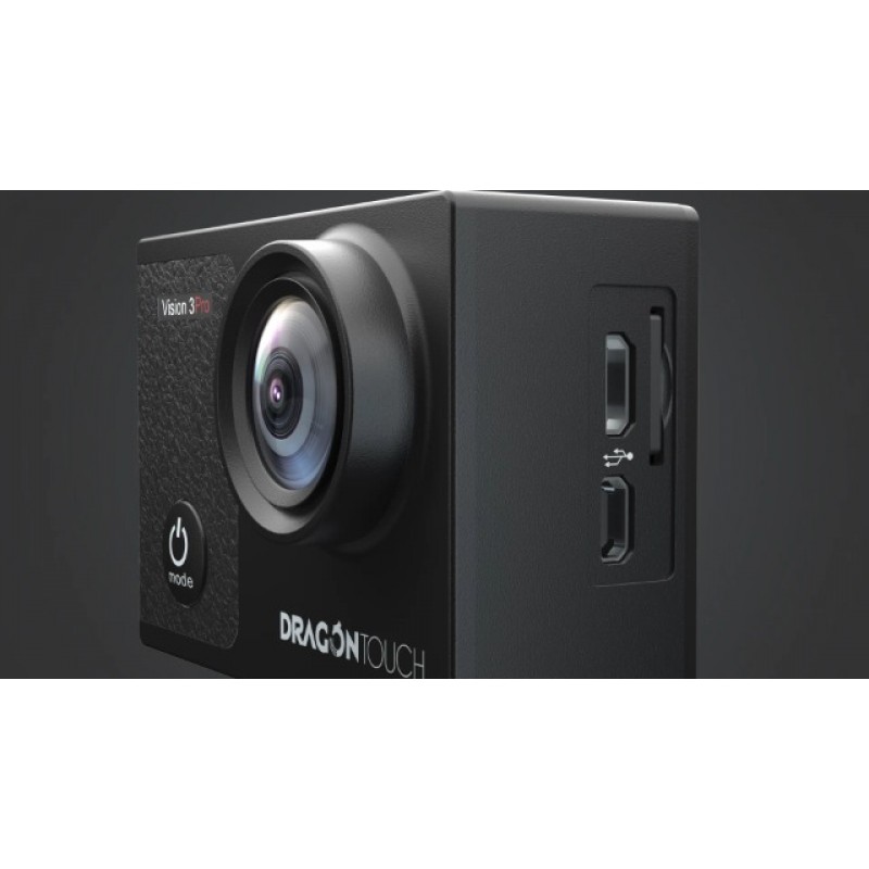 Dragon Touch 4K 수중 HD 액션 카메라, Vision 3 Pro 터치 스크린 20MP 100FT 방수 비디오 카메라 조정 가능한 시야각 WiFi 스포츠 캠코더(원격 제어 헬멧 액세서리 포함)