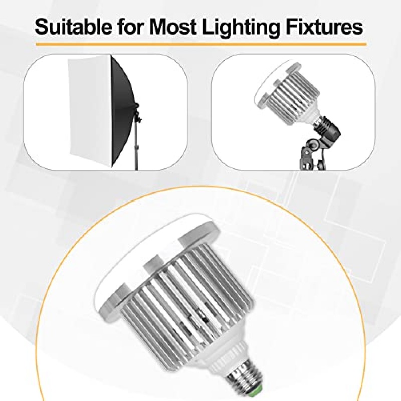 이마트 전문 사진 원격 제어 LED 전구, 색온도 조절 가능 3000k ~ 5500k 조명 3가지 조명 모드와 10가지 밝기 레벨을 갖춘 사진 스튜디오 램프 - 2개