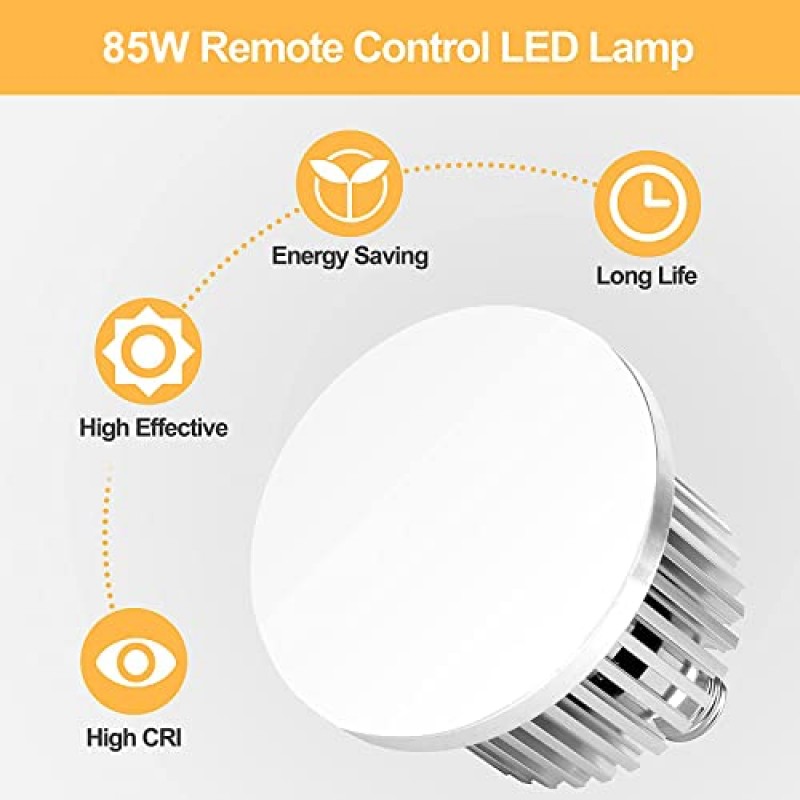 이마트 전문 사진 원격 제어 LED 전구, 색온도 조절 가능 3000k ~ 5500k 조명 3가지 조명 모드와 10가지 밝기 레벨을 갖춘 사진 스튜디오 램프 - 2개