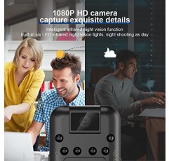 ZAQE 64GB 본체 카메라, 1080P HD 본체 야간 투시경이 포함된 180° 회전식 렌즈, VCR 루프 녹화, 강의 녹화용 본체 착용 카메라 회의 걷기, 피자 보내기