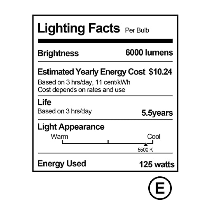 EMART 2 x 125W 사진 CFL 전체 스펙트럼 전구, 소프트박스 및 우산 키트용 5500k 일광 비디오 CFL 전구, 스튜디오 사진, 실내 조명, 인물 사진 및 제품 촬영용 교체 램프