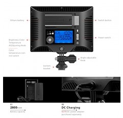 Switti S20 카메라 조명, DSLR 카메라/캠코더에 장착되는 LED 조명, 사진용 휴대용 비디오 조명 패널, YouTube 비디오, Vlog 조명| 3200K-5600K, CRI95+