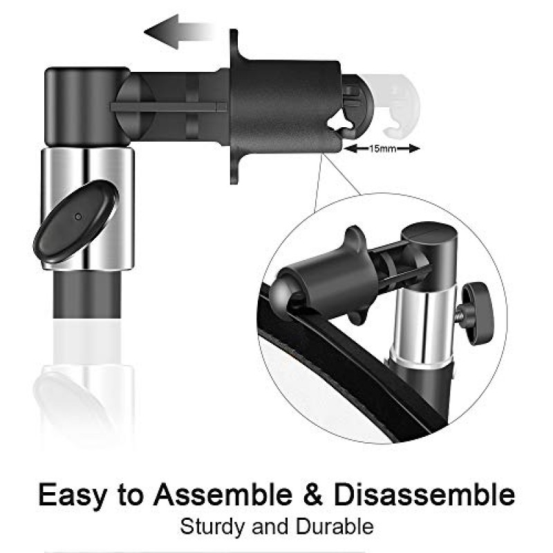Mountdog 휴대용 반사경 스탠드, 사진 비디오 스튜디오용 반사경 클립 및 샌드백이 포함된 8.5피트 반사경 클램프 홀더 제품 인물 사진 촬영, 디스크 반사경, 팝업 배경막