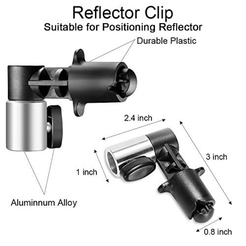 Mountdog 휴대용 반사경 스탠드, 사진 비디오 스튜디오용 반사경 클립 및 샌드백이 포함된 8.5피트 반사경 클램프 홀더 제품 인물 사진 촬영, 디스크 반사경, 팝업 배경막