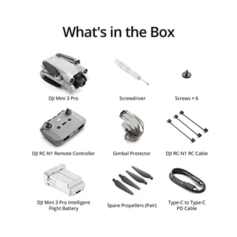 DJI Mini 3 Pro, 4K 비디오 지원 경량 드론, 48MP 사진, 비행 시간 34분, 249g 미만, 삼방향 장애물 감지, 집으로 돌아가기, 카메라가 탑재된 성인용 드론