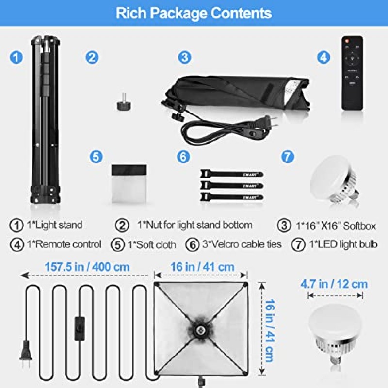 EMART 소프트박스 조명 키트, 16