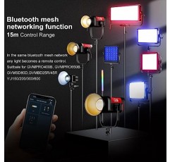 GVM 200W LED 비디오 조명, Bluetooth 메시 네트워크/DMX 제어 기능이 있는 PRO SD200B 사진 조명 키트, YouTube, 영화용 2700K-6800K 스튜디오 조명 연속 조명 키트, 45400lux/1m, 12 장면 효과