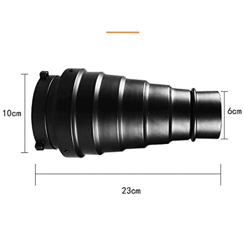 TUYUNG 알루미늄 합금 원추형 스튜디오 스누트 키트(벌집 그리드 및 GODOX Bowens 마운트 스트로브 달빛 플래시 스피드라이트 사진 조명용 5pcs 컬러 필터 포함)