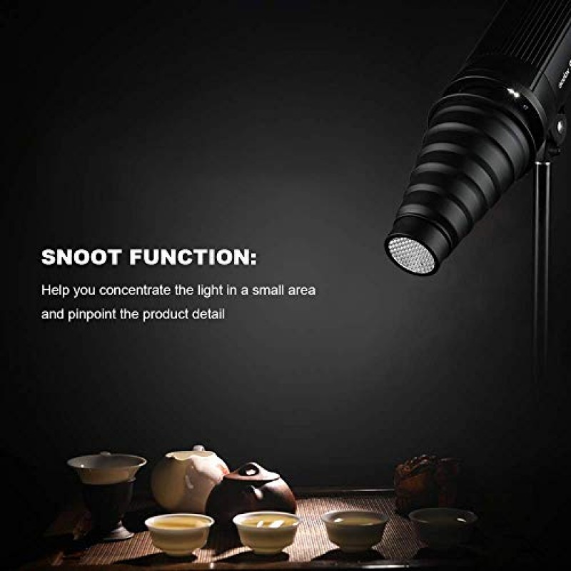 SUPON 알루미늄 합금 원추형 스튜디오 스누트 키트, 벌집 그리드 및 Bowens Mount Strobe Moonlights 용 5pcs 컬러 필터 플래시 스피드 라이트 사진 조명