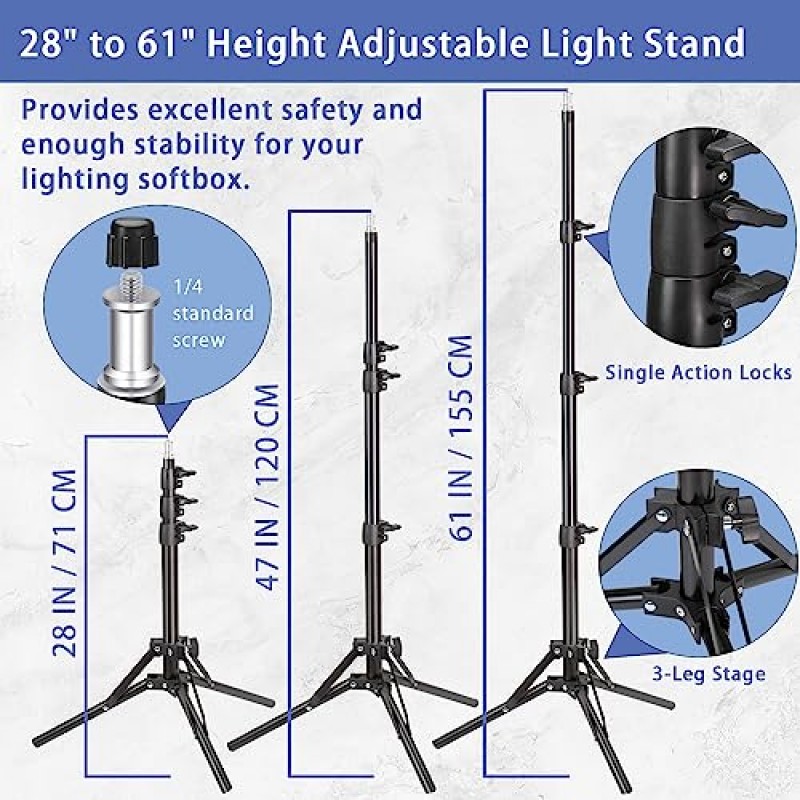 옥타곤 소프트박스 조명 키트, 리모컨 2개/ 3000-7500K 150W LED 전구 2개, 전방위 360° 조정 소프트박스, 비디오 녹화 및 사진 촬영을 위한 사진 연속 조명 키트