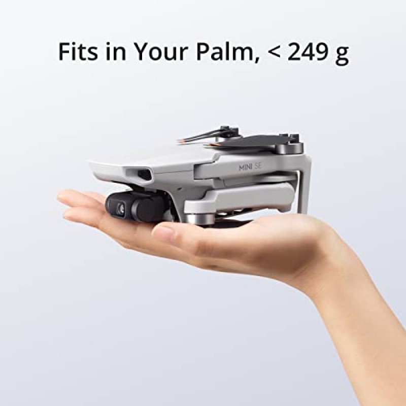 DJI Mini SE, 3축 짐벌이 탑재된 드론 쿼드콥터, 2.7K 카메라, GPS, 비행 시간 30분, 무게 감소, 249g 미만, 향상된 스케일 5 바람 저항, 홈 복귀, 드론 초보자용, 회색