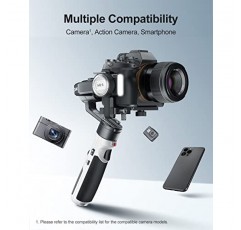 ZHIYUN Crane M2S 콤보 - 미러리스 카메라, 액션 카메라, 스마트폰용 카메라 짐벌 안정기, Sony Canon Nikon Panasonic과 호환되는 1.2파운드 경량 전문 비디오 안정기