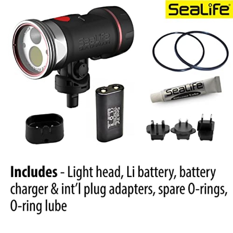 SeaLife Sea Dragon 3000SF Pro 듀얼 빔 컴팩트 수중 스쿠버 다이빙 사진-비디오 COB LED 조명, LED 조명 헤드만, (SL6791)