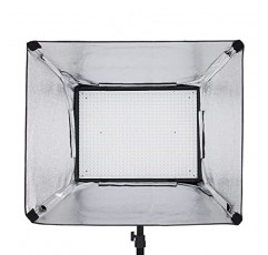 Fovitec 900 및 1200 LED 패널용 Fovitec 23인치 정사각형 소프트박스, 탈착식 전면 디퓨저로 접이식, 사진 스튜디오 인물 사진 및 라이브 스트리밍 비디오용 휴대용 케이스 포함