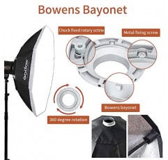 사진 스튜디오 비디오 플래시 LED 조명용 Godox 95cm 상단 팔각형 소프트박스 Bowens 마운트