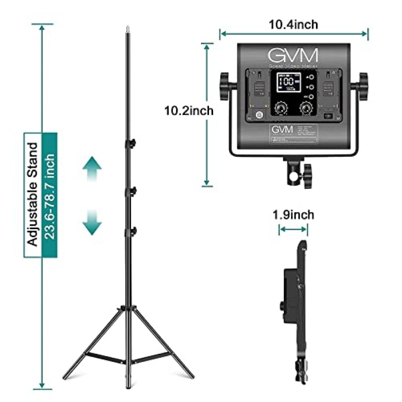 GVM RGB LED 비디오 조명(소프트박스 포함), 60W 사진 스튜디오 조명 키트(스탠드 포함), 2팩 YouTube, 스트리밍, 게임, 8가지 적용 가능한 장면용 880RS 조광 가능 LED 패널 조명, CRI97