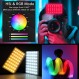 RGB 비디오 카메라 조명, DSLR 카메라 사진 조명용 휴대용 이중 색상 LED 패널 조명, 2600-8500K 충전식 4000mAh 사진 비디오 조명, 화상 회의/게임용 CRI95+/10 조명 효과