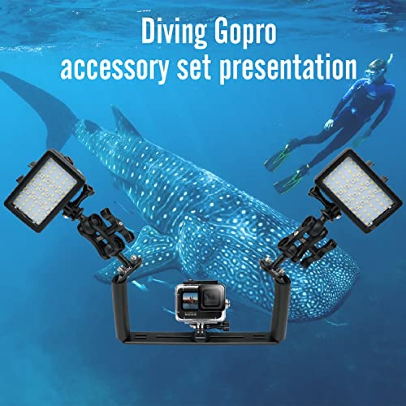 Nitescuba Diving Rig 수중 카메라 하우징 트레이 핸드 헬드 그립 비디오 라이트 안정기 Gopro Hero 용 스쿠버 짐벌, Hero 11/10/9/8/7/6 액션 카메라, Ns050 작업