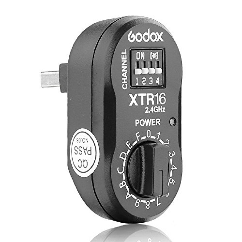 Godox XTR-16 Godox Witstro 실외 플래시, 더 빠르고 더 빠른 D, QT, QS, Gemini GT, Gemini GS, DE 및 DP 시리즈 스튜디오 플래시용 무선 2.4G 원격 제어 플래시 수신기