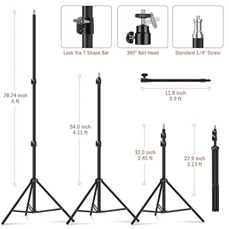 2 팩 LED 비디오 라이트 완드 스틱 키트, Unicucp 2300-7800K 30W 사진 조명, 79