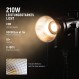 NEEWER CB200B 210W LED 비디오 조명, 2.4G/APP 원격 제어, 모든 금속 바이 컬러 COB 연속 출력 조명, Bowens 마운트 90000Lux/1m 2700K-6500K CRI/TLCI97+ 비디오 녹화를 위한 12가지 효과