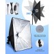 Tocoan Softbox 사진 조명 키트, 27 x 20인치 사진 스튜디오 장비 및 40W 8000K LED 전구가 포함된 연속 조명 시스템 전문 스튜디오 조명