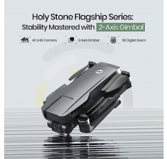 성인용 카메라가 장착된 Holy Stone HS720G 드론 4K, 2축 짐벌 및 EIS 손떨림 방지, 배터리 2개, 비행 시간 56분, 브러시리스 모터, 5G WiFi 전송, 초보자를 위한 접이식 GPS 드론