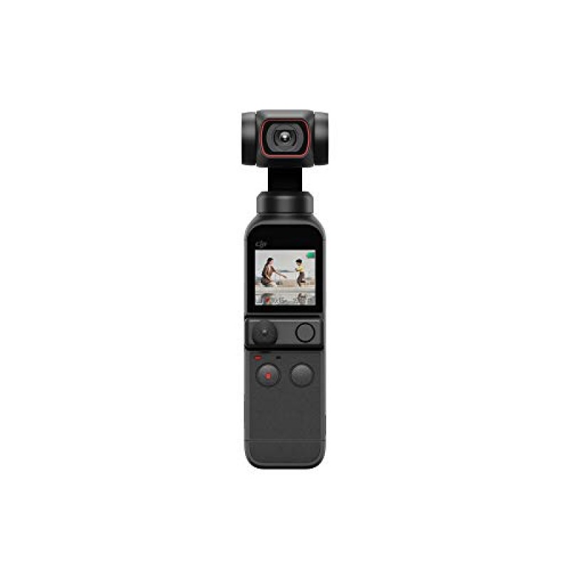 DJI Pocket 2 - 4K 카메라, 1/1.7인치 CMOS, 64MP 사진, 포켓 크기, ActiveTrack 3.0, 글래머 효과, Android 및 iPhone용 YouTube TikTok 비디오 브이로그를 갖춘 휴대용 3축 짐벌 안정기, 블랙