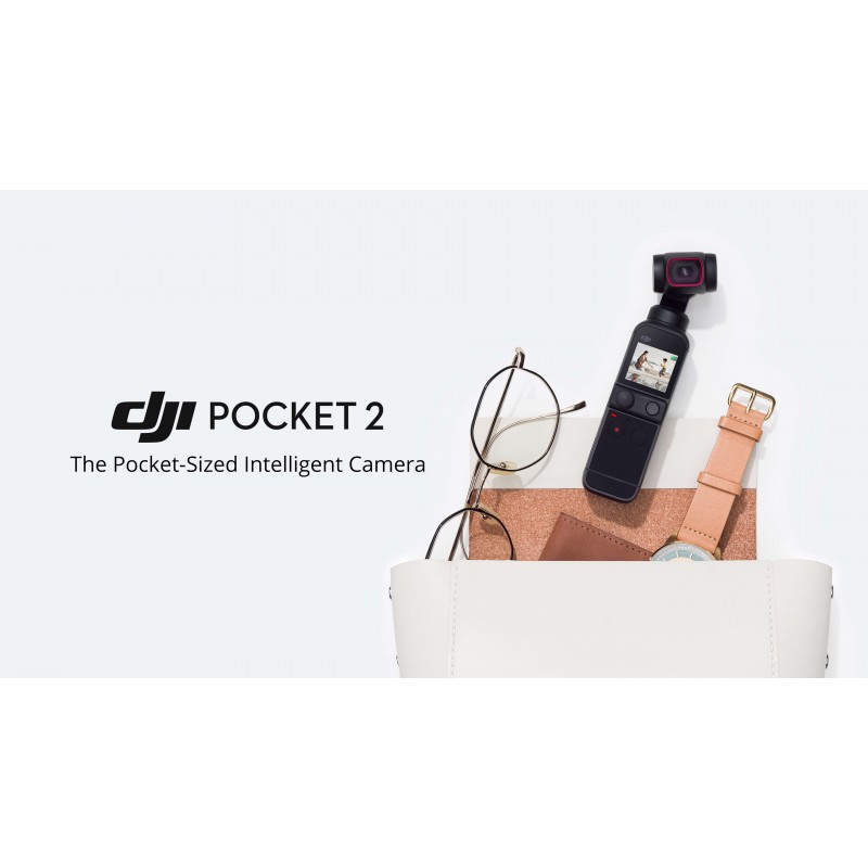 DJI Pocket 2 - 4K 카메라, 1/1.7인치 CMOS, 64MP 사진, 포켓 크기, ActiveTrack 3.0, 글래머 효과, Android 및 iPhone용 YouTube TikTok 비디오 브이로그를 갖춘 휴대용 3축 짐벌 안정기, 블랙