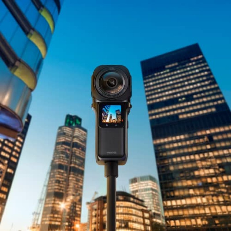 Insta360 ONE RS 1인치 360 에디션 - 듀얼 1인치 센서가 장착된 6K 360 카메라, Leica와 공동 설계, 21MP 사진, FlowState 안정화, 뛰어난 저조도, 방수