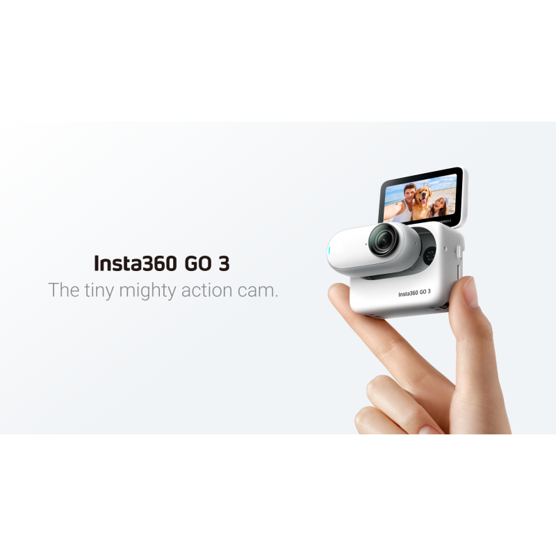 Insta360 GO 3 64GB – 2.7K 2720 비디오 및 2936x1088 사진, FlowState 안정화, POV 캡처, AI 자동 편집, 액션 포드 및 웨어러블 카메라를 갖춘 방수 초소형 강력한 액션 카메라