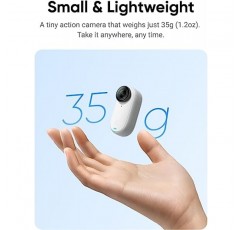 Insta360 GO 3 64GB – 2.7K 2720 비디오 및 2936x1088 사진, FlowState 안정화, POV 캡처, AI 자동 편집, 액션 포드 및 웨어러블 카메라를 갖춘 방수 초소형 강력한 액션 카메라