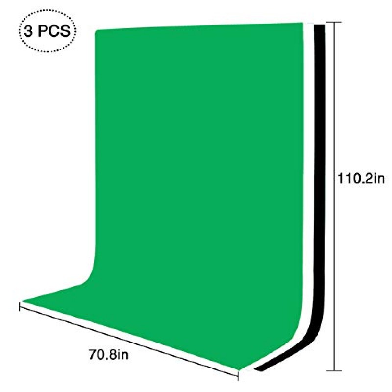 2.6 x 2M/8.5 x 6.5FT 배경 지원 시스템 및 사진 스튜디오 제품 초상화 및 비디오 촬영 사진용 5500K 우산 소프트박스 연속 조명 키트