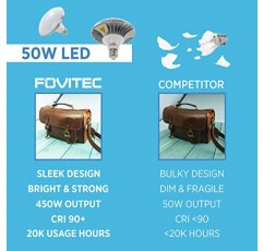 Fovitec Spectra LED 연속 소프트박스 조명 키트, 50W LED 램프 2개, 20