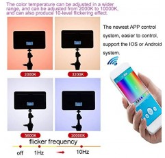 Boltzen Perseus P-20R 20W 휴대용 RGB 패널 LED 비디오 조명, 풀 컬러 출력 CRI96+ TLCI97+ 조정 가능한 2000K-10000K 스튜디오 사진용 앱 제어 YouTube 및 휴대용 가방을 사용한 비디오 촬영