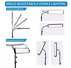 GIJUANRING 2팩 사진 조명, 스튜디오 비디오 조명 인물 사진용 유연한 튜브가 있는 이중 색상 조도 조절 가능 LED 패널, 제품 사진, YouTube 비디오 녹화, 눈썹 문신 속눈썹...
