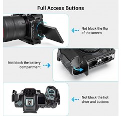 Canon R5 R6 R5 C용 SmallRig R5/R5 C/R6 케이지, 콜드 슈가 있는 알루미늄 합금 DSLR 리그 안정기, 영화 제작용 1/4