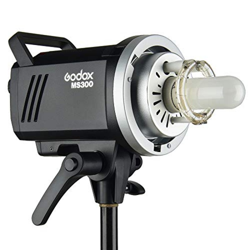 Godox MS300 컴팩트 스튜디오 플래시 300W 2.4G 무선 모노라이트, 150W 모델링 램프, 뛰어난 전력 출력 안정성, 사전 플래시 방지, 보웬스 마운트, 5600±200K CCT, 0.1~1.8S 재활용 시간