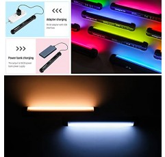 Weeylite K21 RGB 휴대용 LED 비디오 라이트 지팡이 스틱 사진 라이트 스틱(자석 및 색상 조광 포함) 1000 루멘 조정 가능 2500K-8500K 내장 충전식 배터리 APP 제어 홀더 라이트