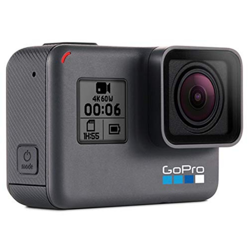 GoPro HERO6 Black + 추가 배터리 + PNY Elite-X 32GB microSDHC 카드 - 전자상거래 포장 - 터치스크린이 포함된 방수 디지털 액션 카메라 4K HD 비디오 12MP 사진 라이브 스트리밍 안정화