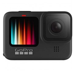 GoPro HERO9 Black - 전면 LCD 및 터치 후면 스크린, 5K Ultra HD 비디오, 20MP 사진, 1080p 라이브 스트리밍, 웹캠, 안정화 기능을 갖춘 방수 액션 카메라