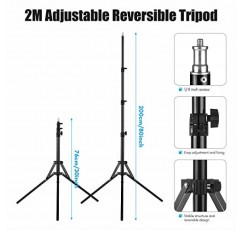 Andoer 사진 소프트박스 조명 키트 전문 스튜디오 2 28 x 20인치 소프트박스 + 2 23W 전구 2개 + 2m 라이트 스탠드 2개 + 스튜디오 인물 사진용 운반 가방 1개 제품 비디오 사진 촬영